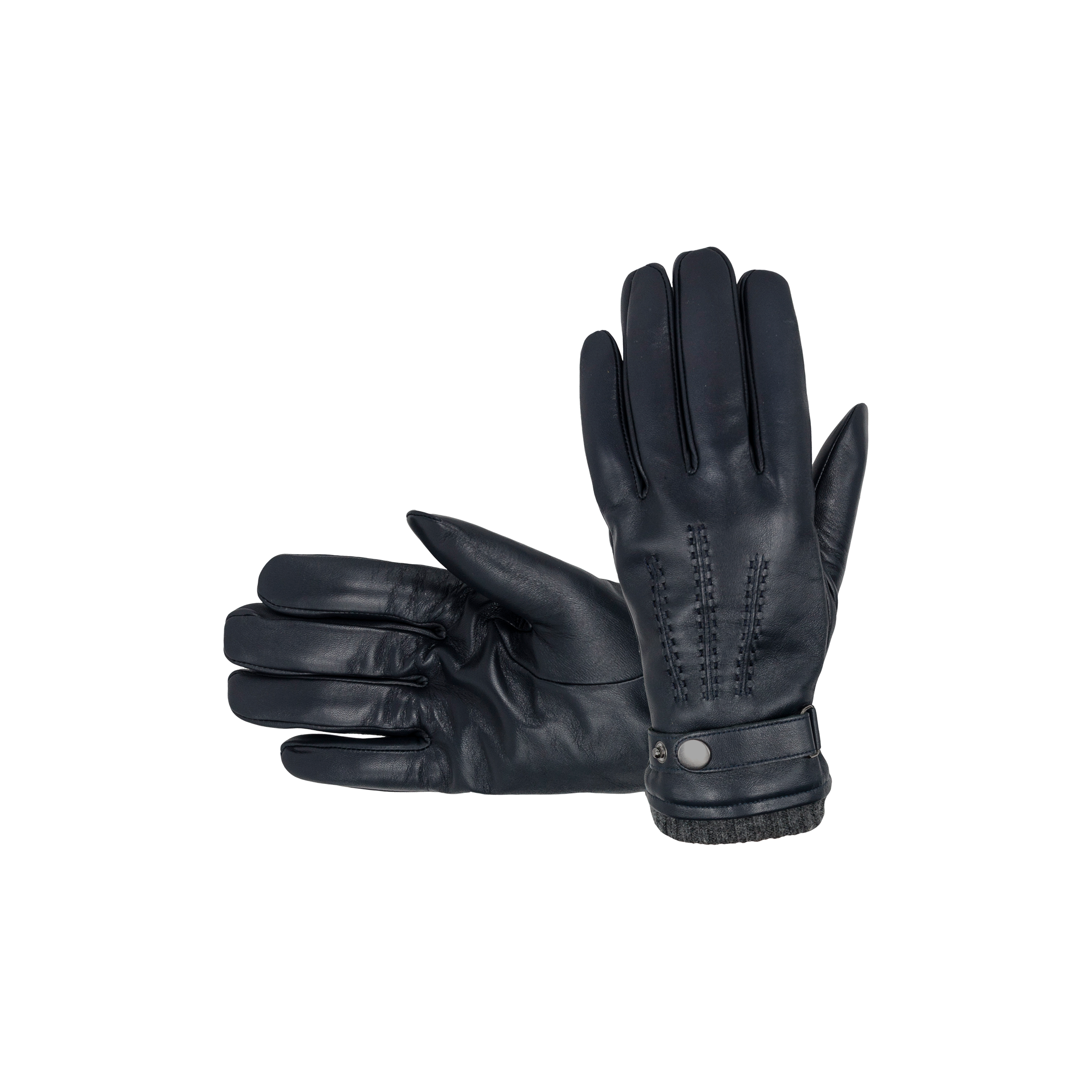 Arvi nahkaiset kosketusnäyttöhanskat M - musta