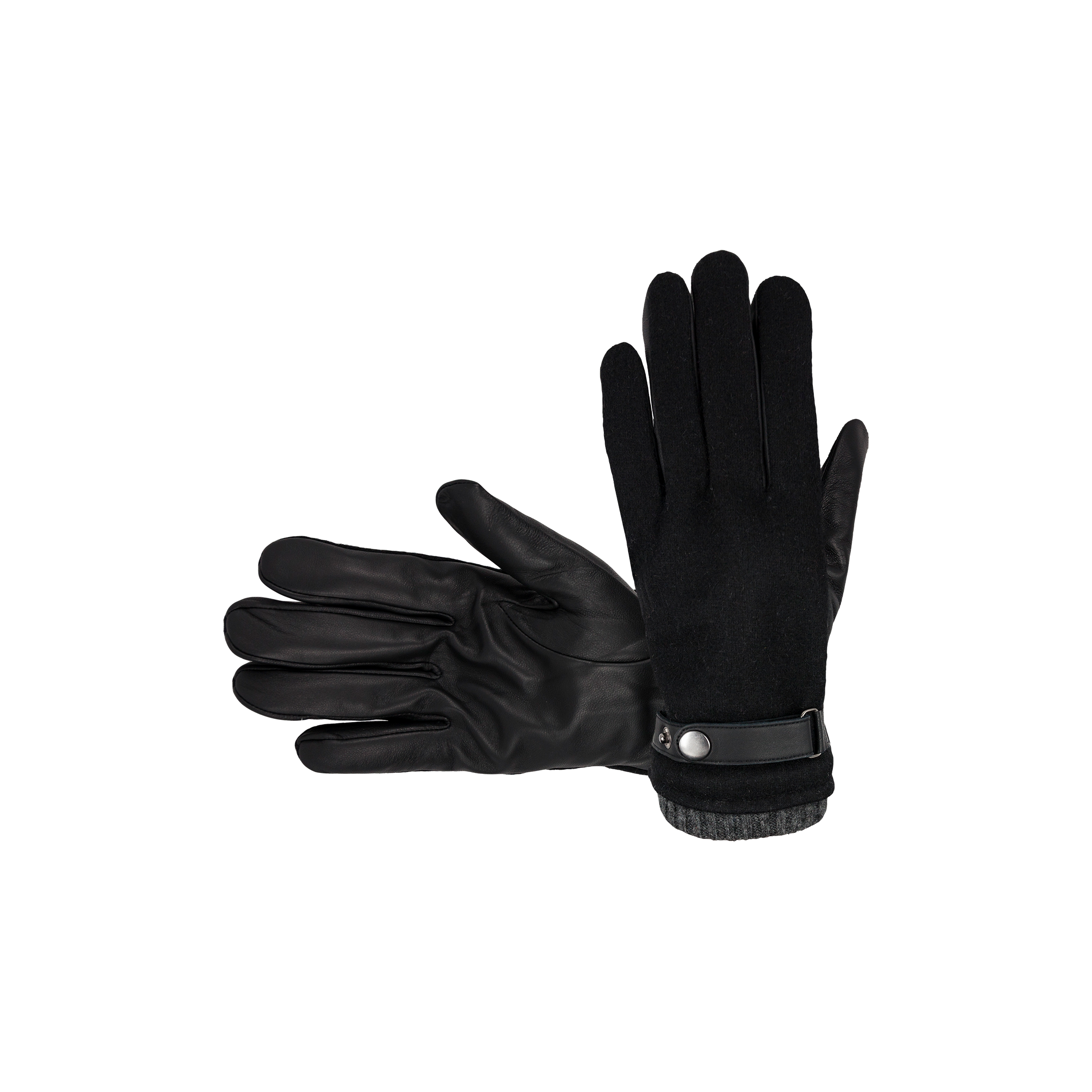 Joel nahkaiset kosketusnäyttöhanskat M - tummanharmaa