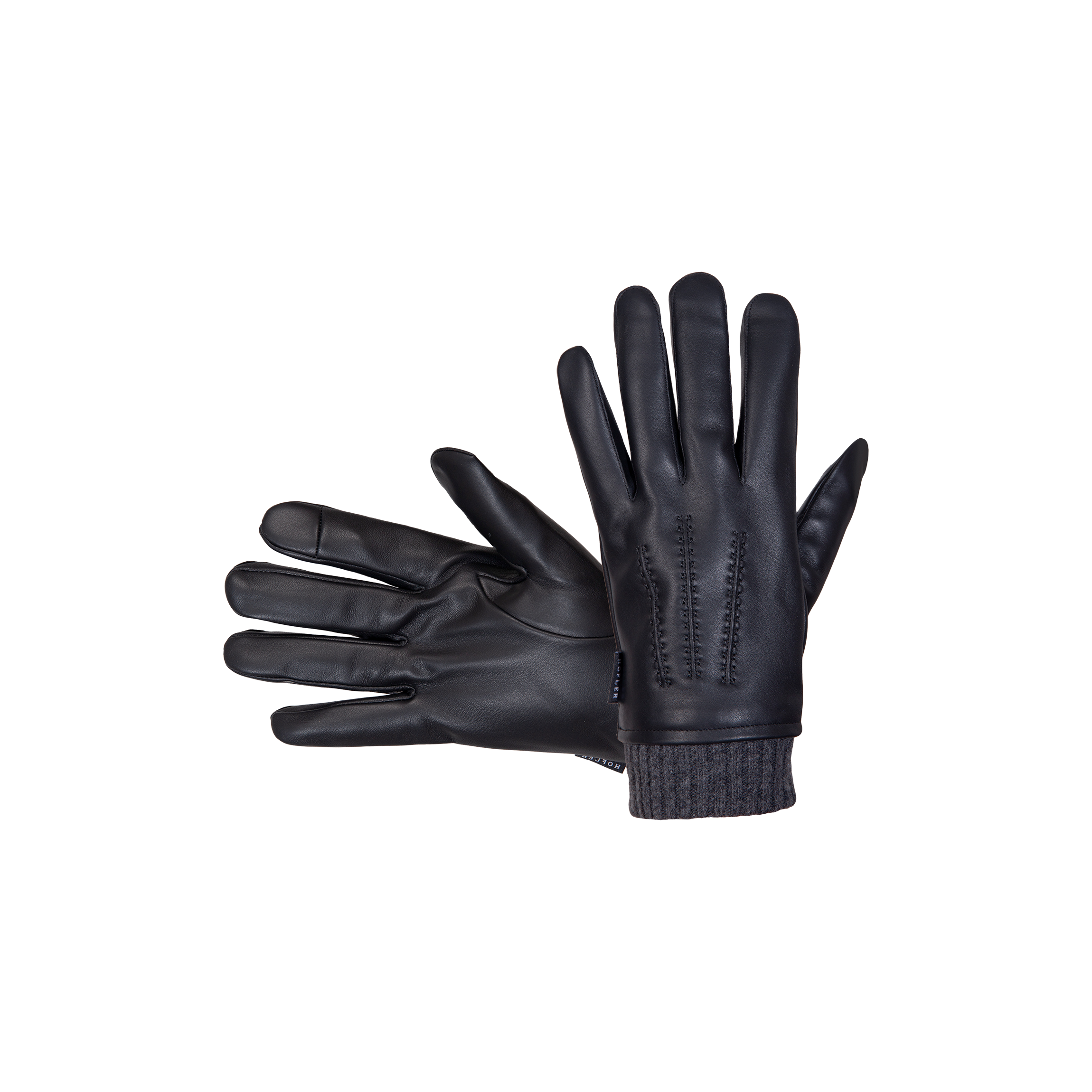 Alex nahkaiset kosketusnäyttöhanskat M - musta
