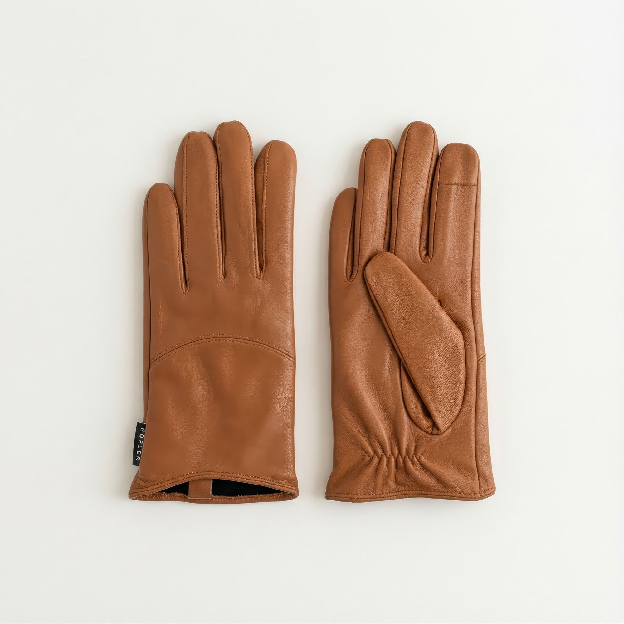 Jenna nahkaiset kosketusnäyttöhanskat W - nougat