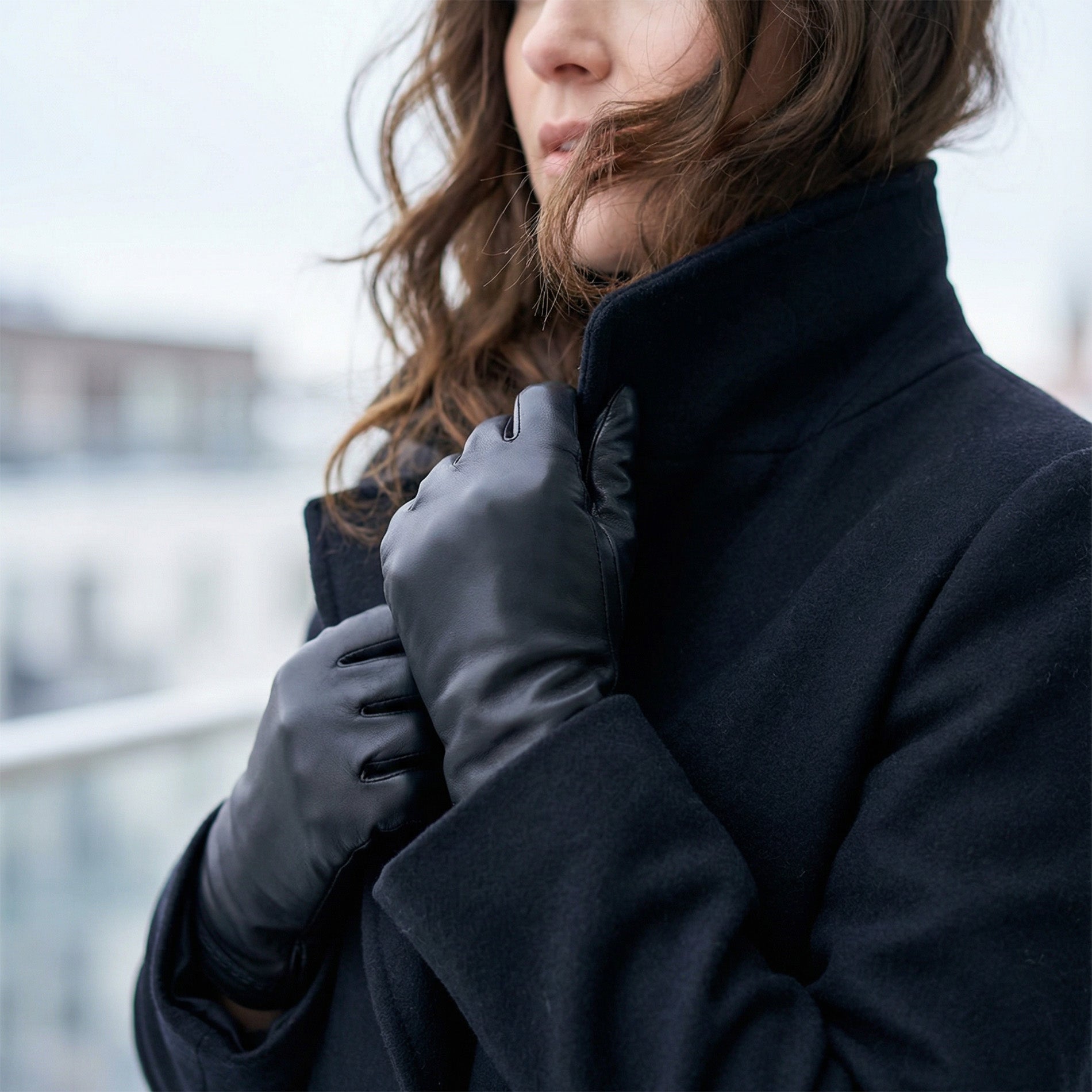 Jatta nahkahanskat W - musta