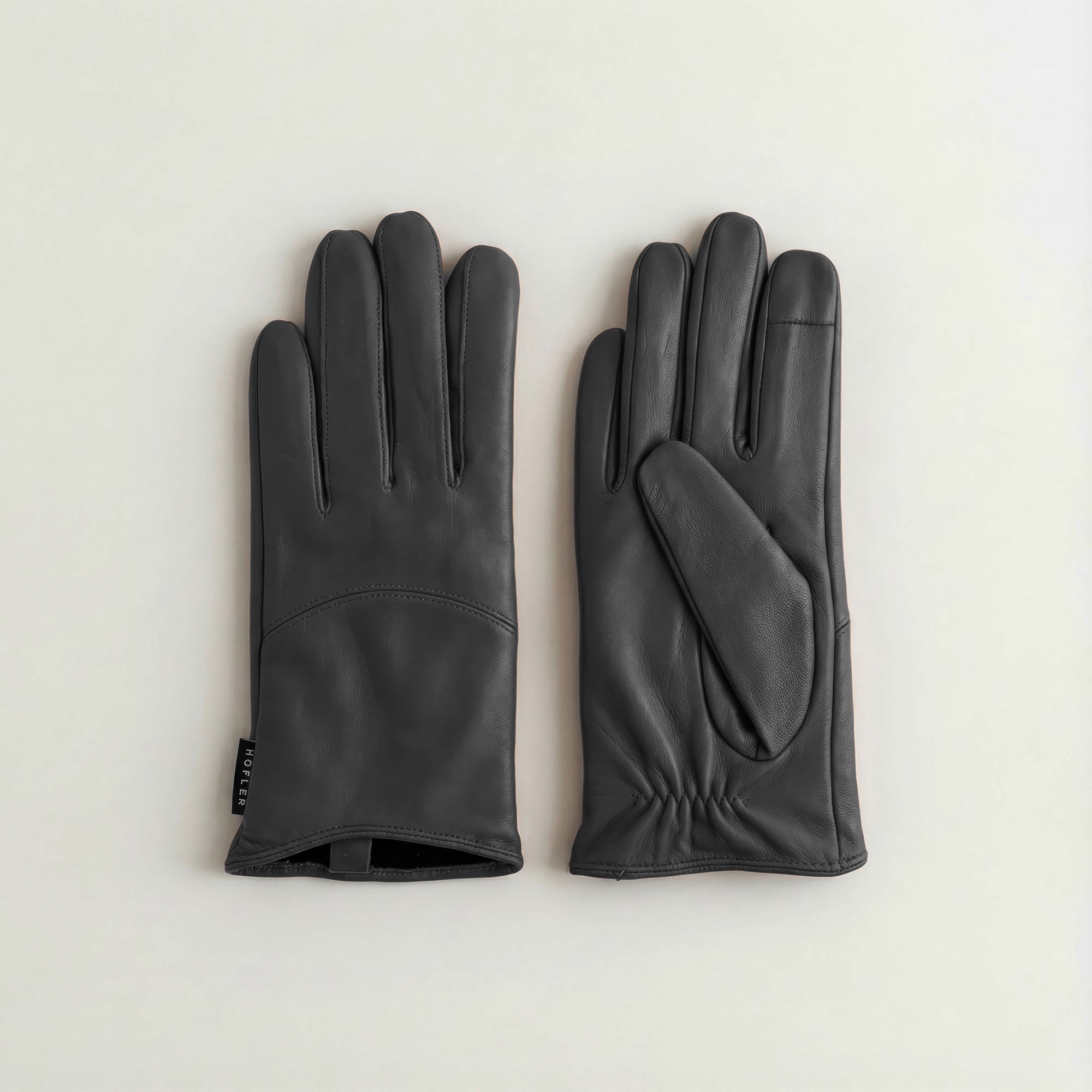 Jenna nahkaiset kosketusnäyttöhanskat W - musta