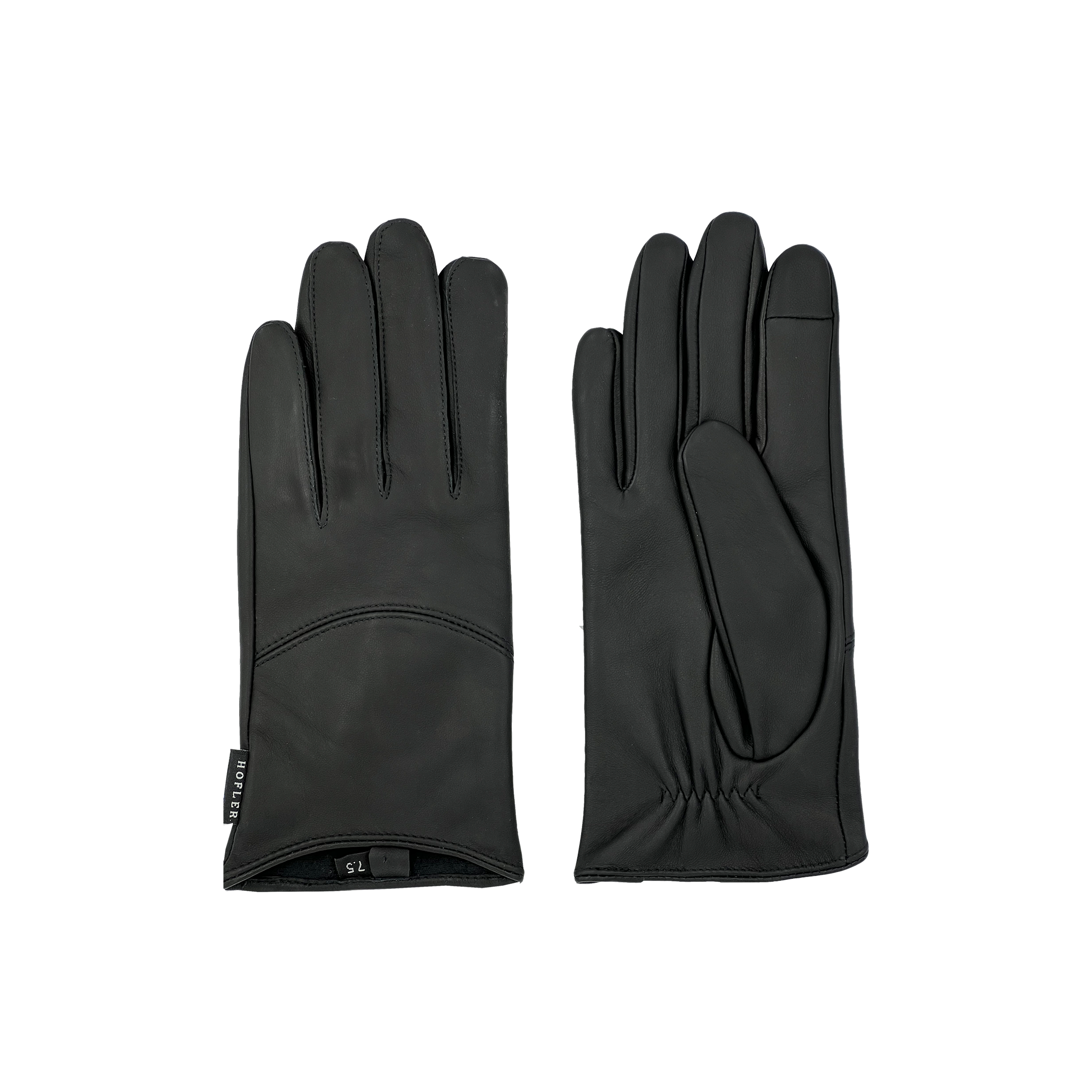 Jenna nahkaiset kosketusnäyttöhanskat W - musta