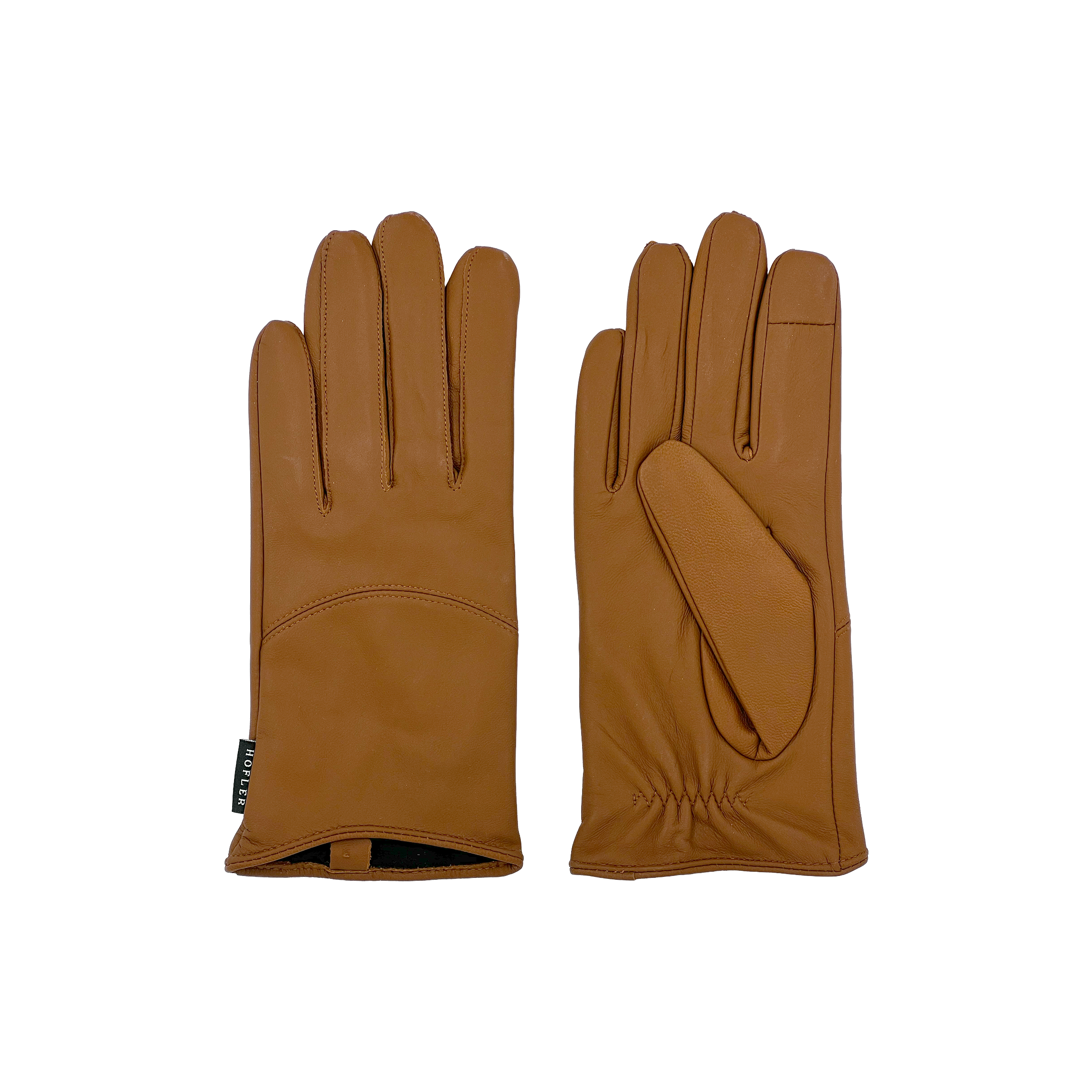 Jenna nahkaiset kosketusnäyttöhanskat W - nougat